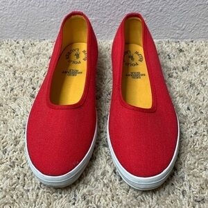Ralph Lauren Red Polo Canvas shoes